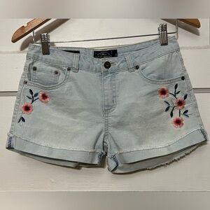 Lucky Brand Child’s Light Blue Embroidered Shorts